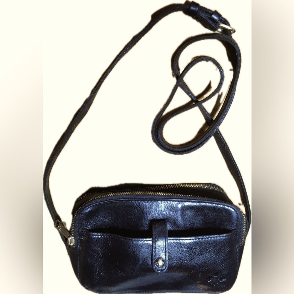 Patricia Nash Alessa Leather Crossbody Bag  Duel Zipper
